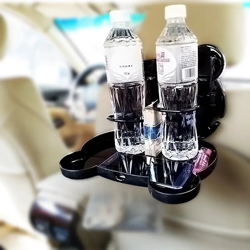 Car Seatback Tray with Folding Cartoon Drink Holder